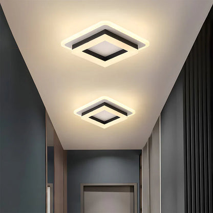 Ultracienka Geometryczna Skandynawska Kwadratowa Lampa Sufitowa LED