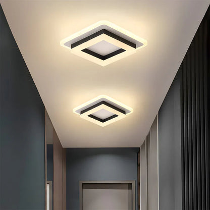 Ultracienka Kwadratowa Lampa Sufitowa LED Skandynawska Geometryczna