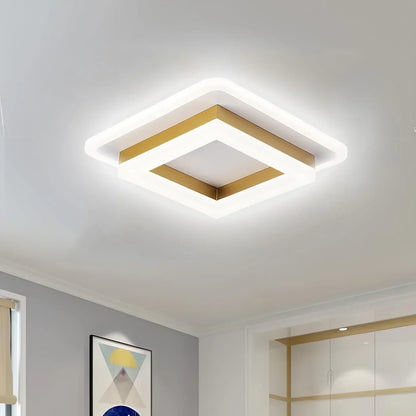 Ultracienka Kwadratowa Lampa Sufitowa LED Skandynawska Geometryczna