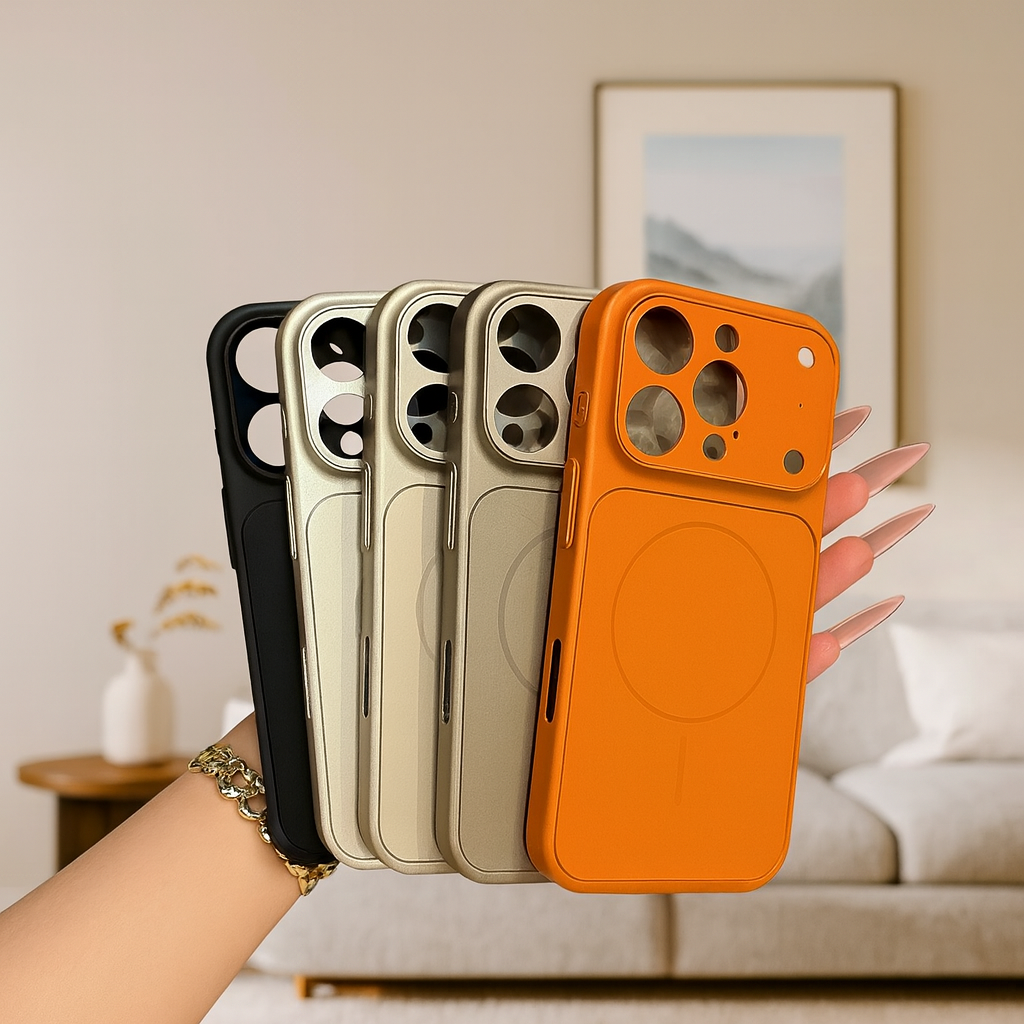Unisex Etui na Telefon z Pierścieniem Magnetycznym i Smukłą Ochroną