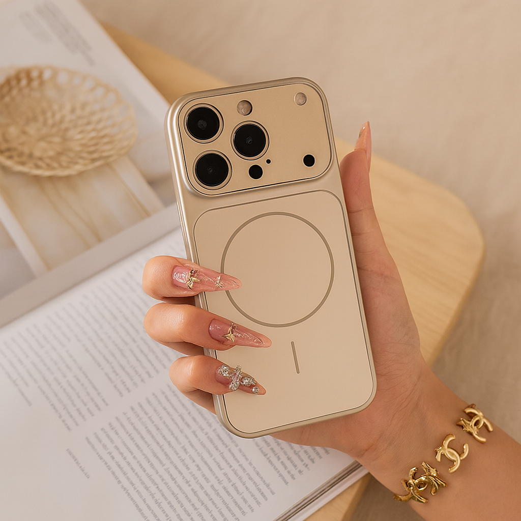 Unisex Etui na Telefon z Pierścieniem Magnetycznym i Smukłą Ochroną