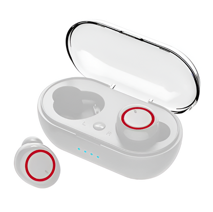 Unisex Słuchawki Bluetooth z Etui Ładującym - Krystaliczny Dźwięk na Cały Dzień