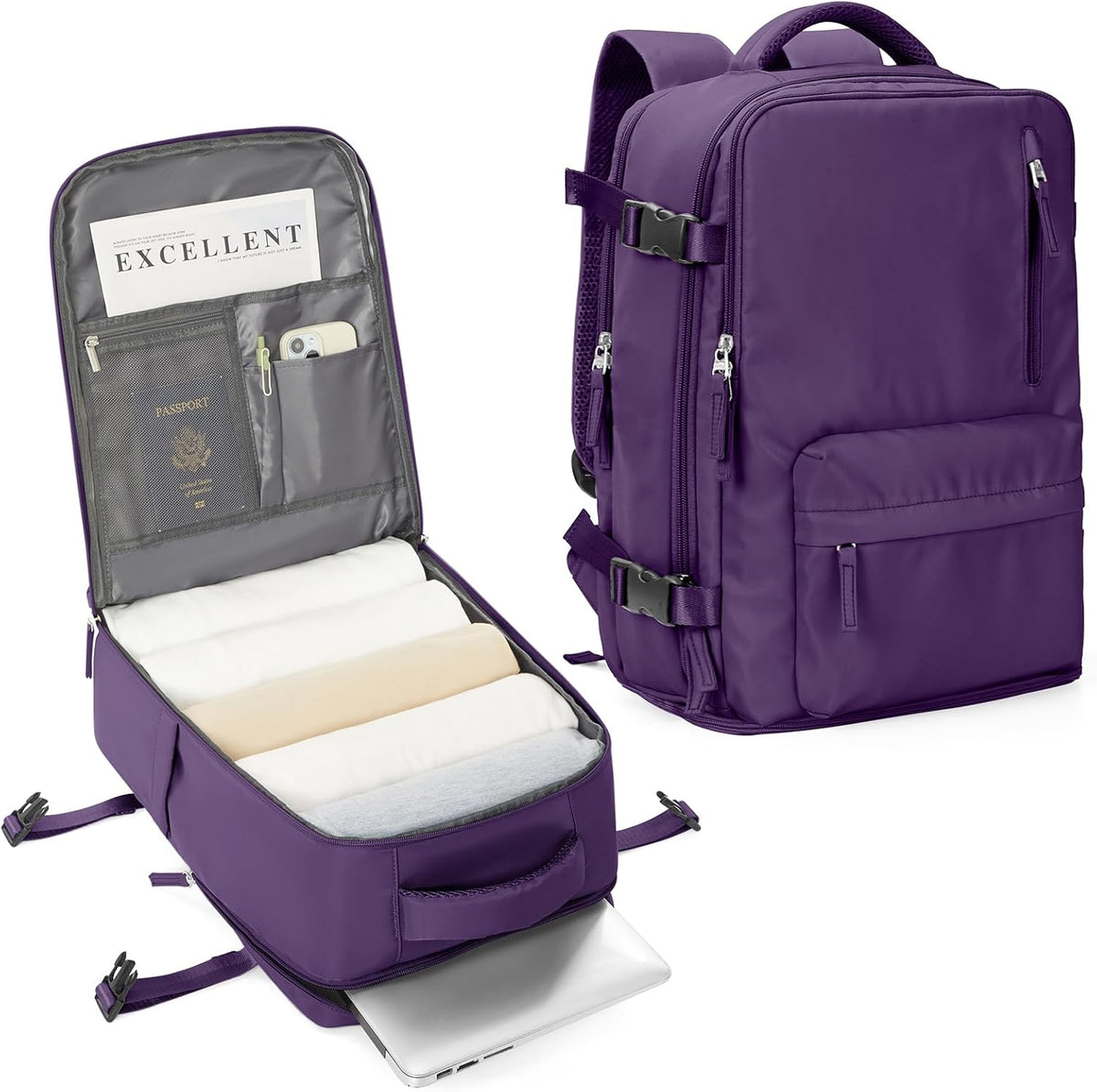 Unisex Torba na Laptopa z Wieloma Komorami i Paskiem