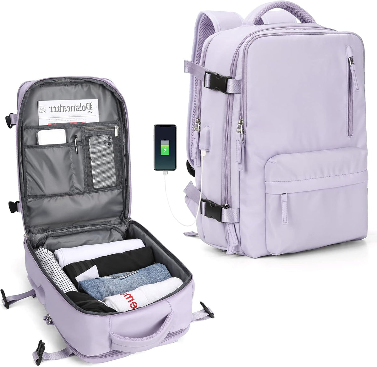 Unisex Torba na Laptopa z Wieloma Komorami i Paskiem