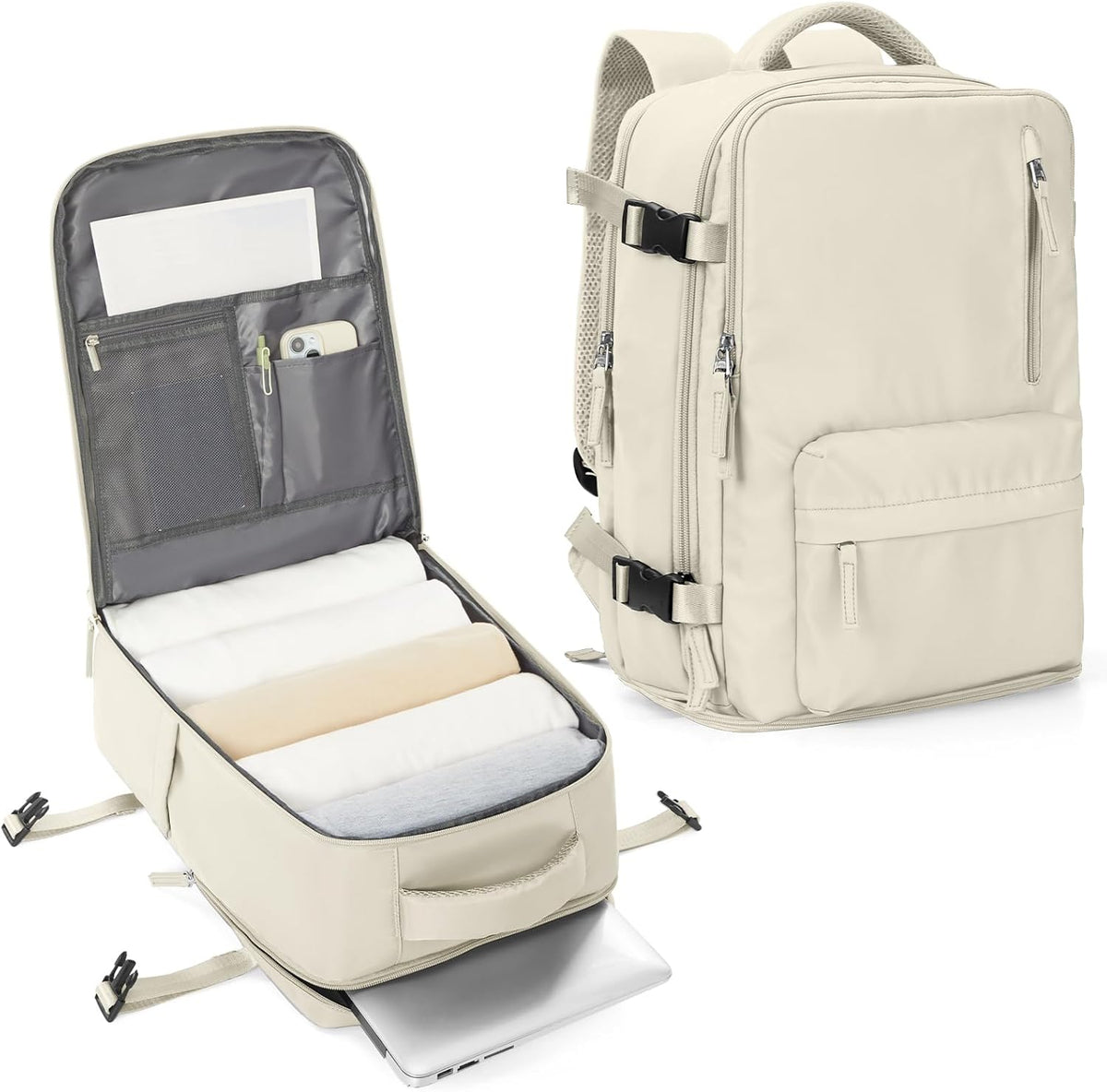 Unisex Torba na Laptopa z Wieloma Komorami i Paskiem