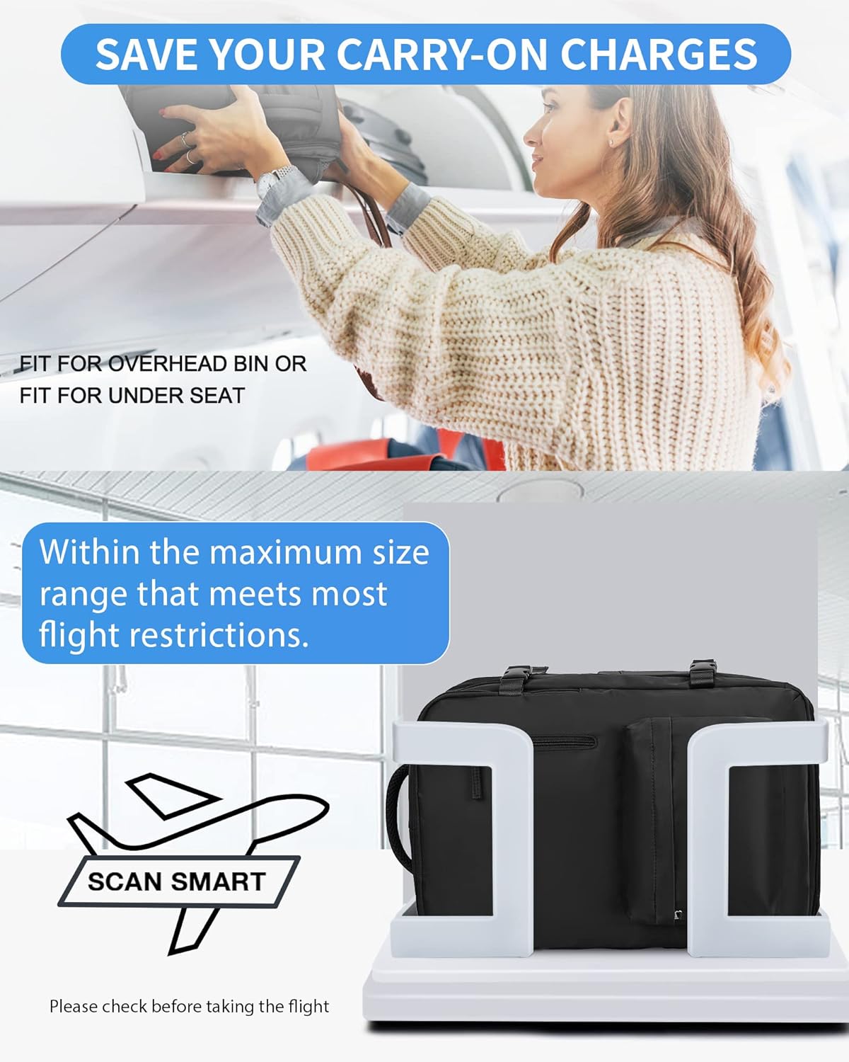 Unisex Torba na Laptopa z Wieloma Komorami i Paskiem