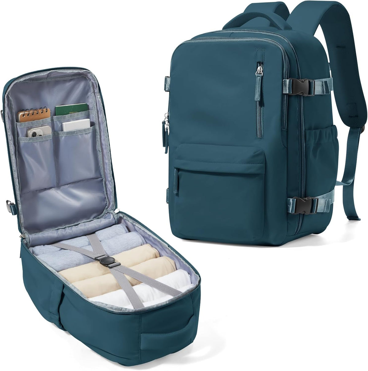 Unisex Torba na Laptopa z Wieloma Komorami i Paskiem