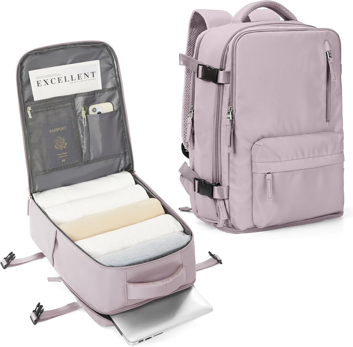 Unisex Torba na Laptopa z Wieloma Komorami i Paskiem
