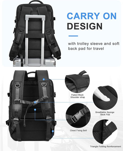 Unisex Torba na Laptopa z Wieloma Komorami i Paskiem