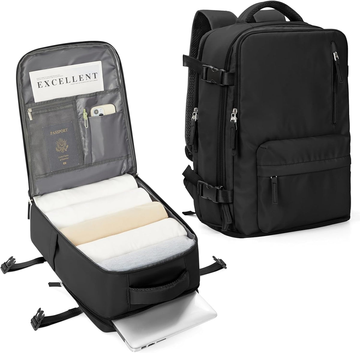 Unisex Torba na Laptopa z Wieloma Komorami i Paskiem