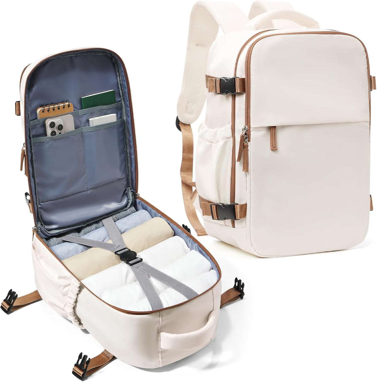 Unisex Torba na Laptopa z Wieloma Komorami i Paskiem