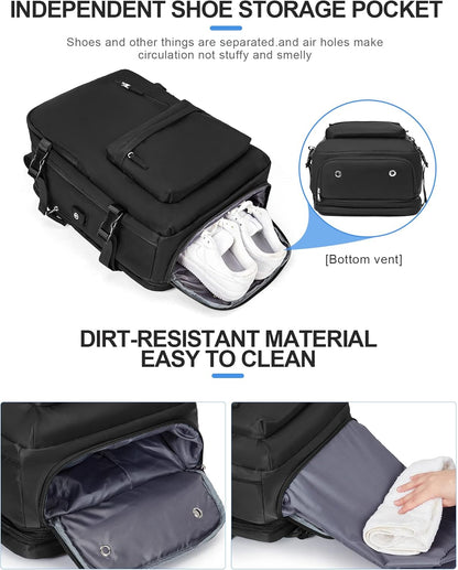 Unisex Torba na Laptopa z Wieloma Komorami i Paskiem