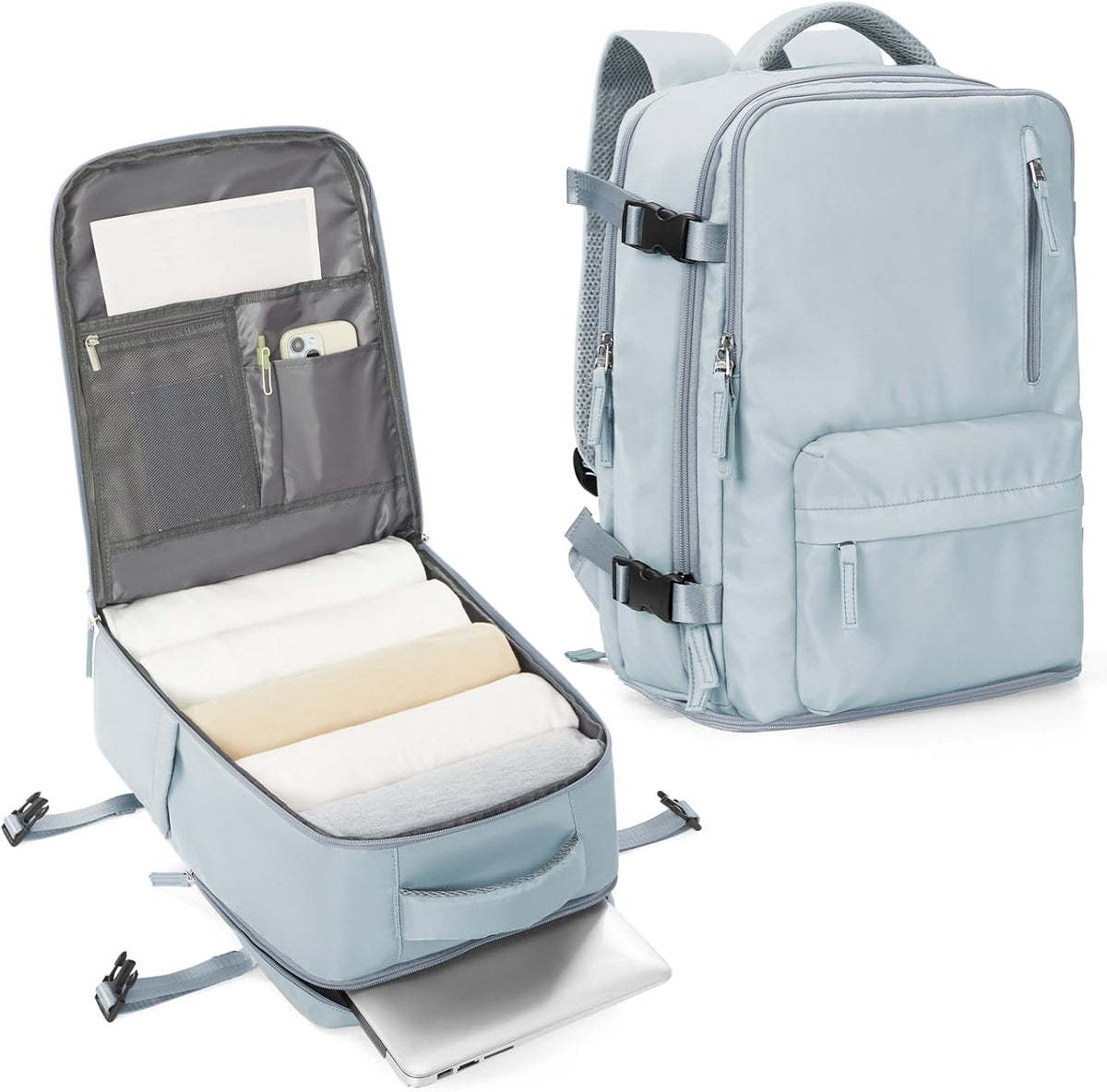 Unisex Torba na Laptopa z Wieloma Komorami i Paskiem