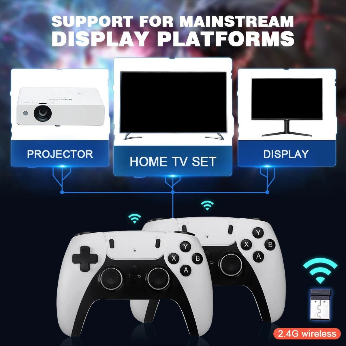 Uniwersalna Konsola Retro Stick 4K HDMI z Tysiącami Gier