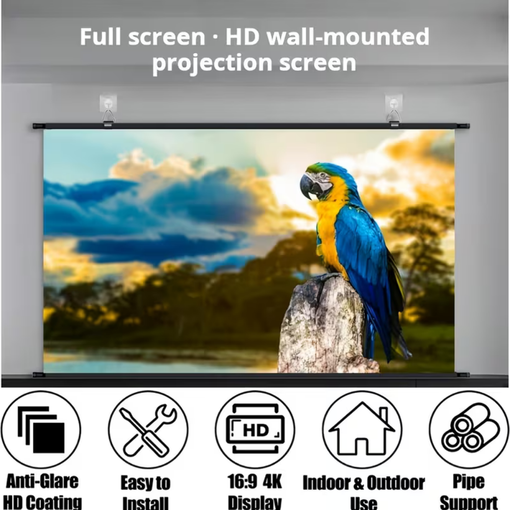 Uniwersalny Ekran Projekcyjny Do Kina Domowego HD 4K