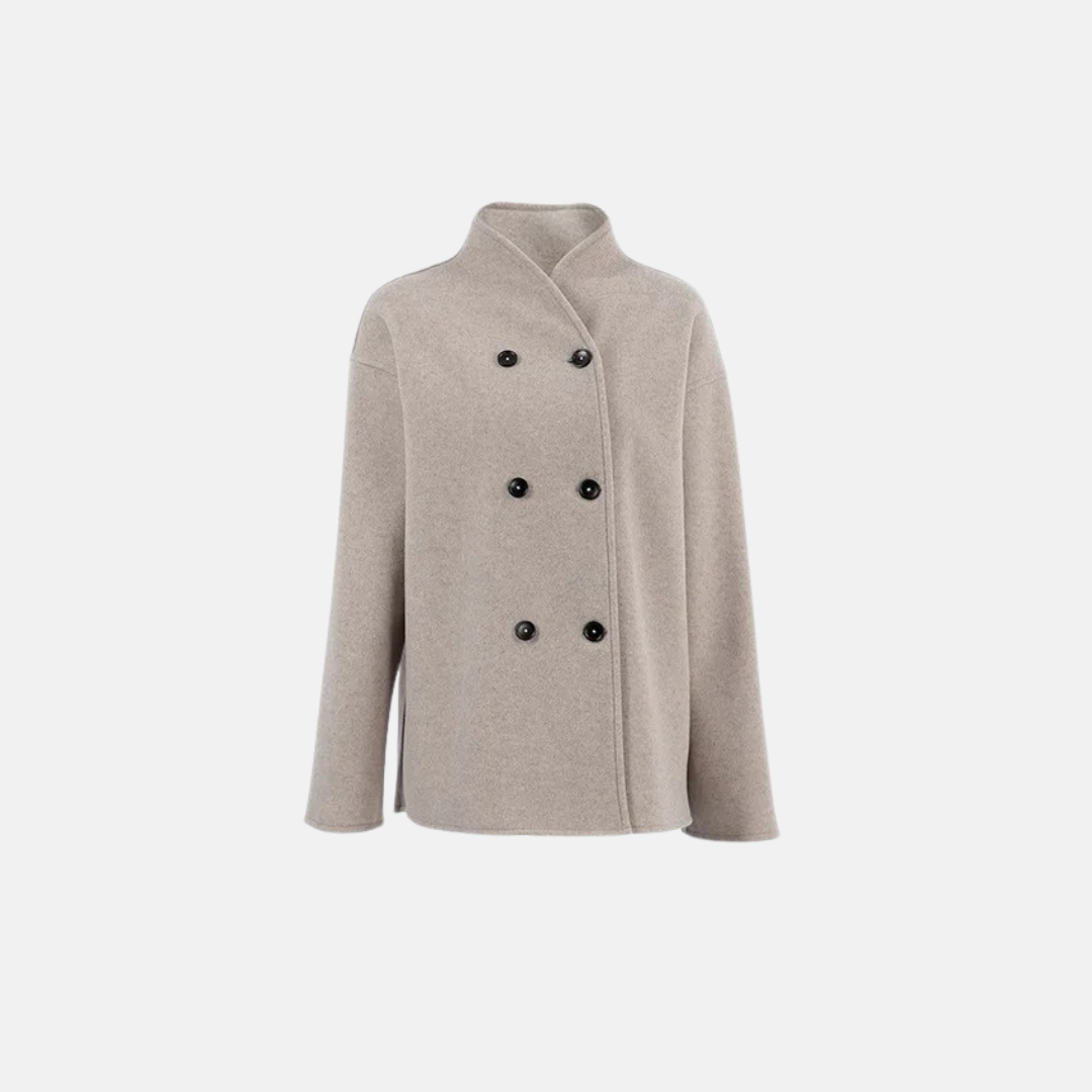 Wełniany płaszcz damski w stylu vintage