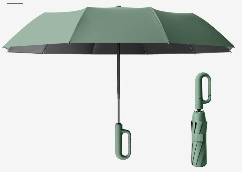 Wiatroodporny Parasol Automatyczny z Uchwytem na Klamrę