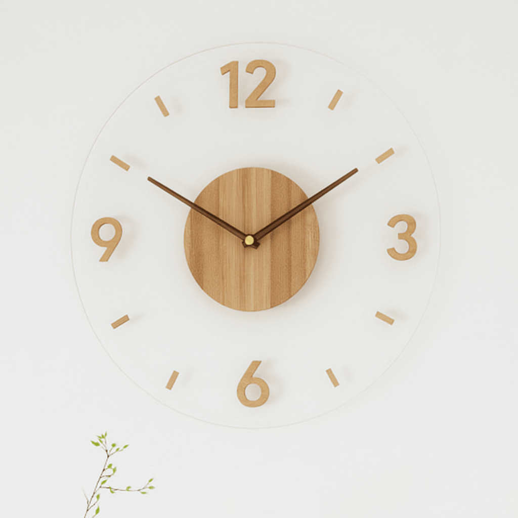 Zegar Ścienny Skandynawski – Cichy Mechanizm, Elegancki Design